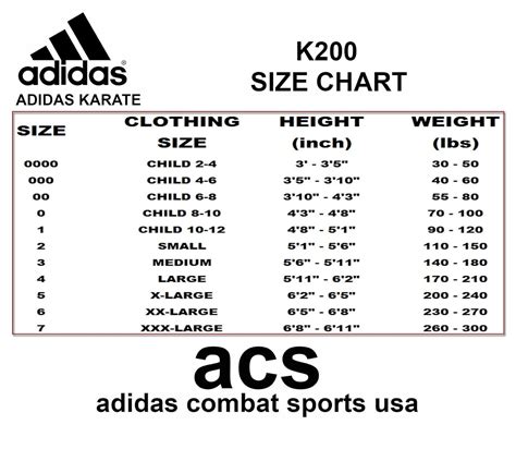 adidas baby size chart.